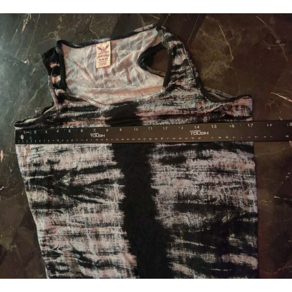 Faded Glory Womens Tank Top "Olive Leaves" Multi Colored Layered Back Sz M 8-10 - Picture 11 of 11